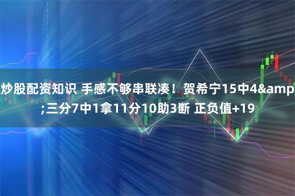 炒股配资知识 手感不够串联凑!贺希宁15中4&三分7中1拿11分10助3断 正负值+19